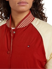 Tommy Hilfiger Red Relaxed Varsity Reversible Bomber Jacket - Image 3 of 7
