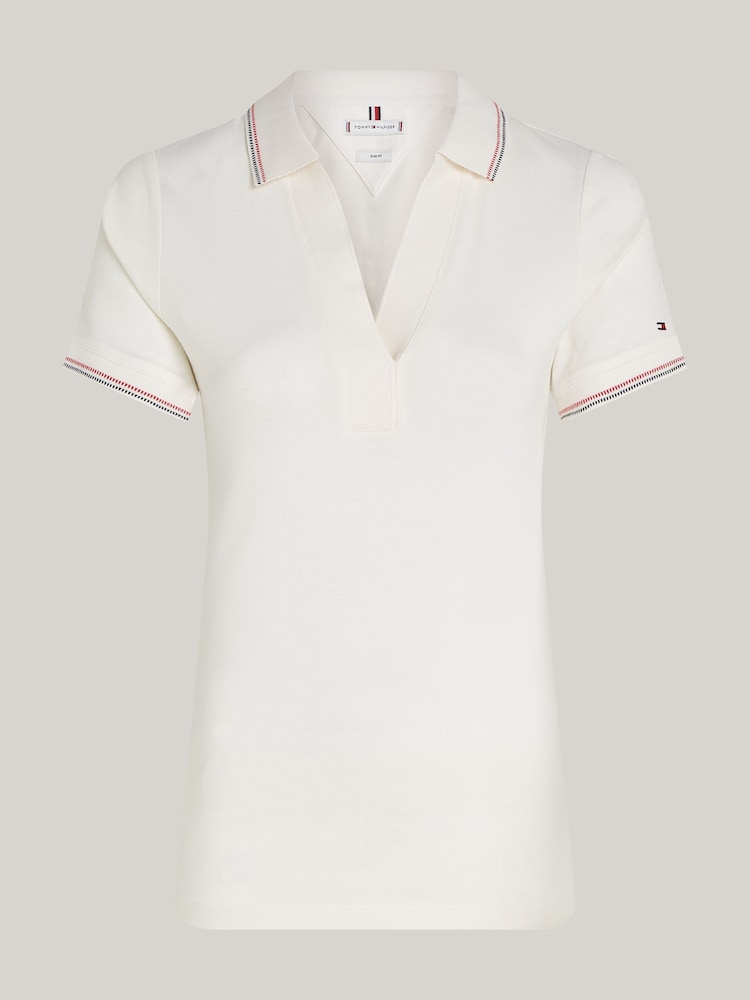Bílá - Tommy Hilfiger Slim Fit Polo trička - Image 5 of 6
