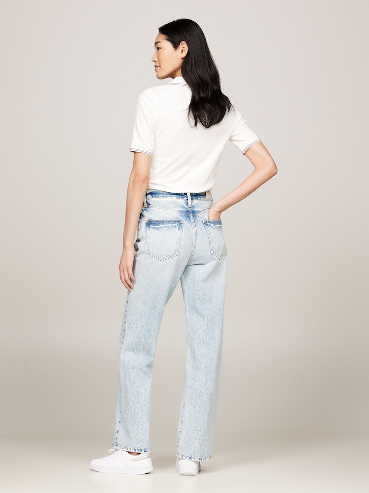 Tommy Hilfiger Blue Relaxed High Waist Bootcut Jeans - Image 2 of 3 Tommy Hilfiger Blue Relaxed High Waist Bootcut Jeans - Image 2 of 3