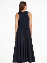 Tommy Hilfiger Blue Ribbed Global Mix Dress - Image 2 of 6