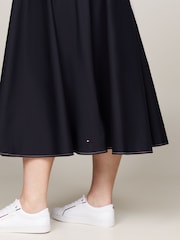 Tommy Hilfiger Blue Ribbed Global Mix Dress - Image 4 of 6