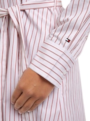 Tommy Hilfiger White Regular Fit Stripe Knee-Length Shirt Dress - Image 5 of 7