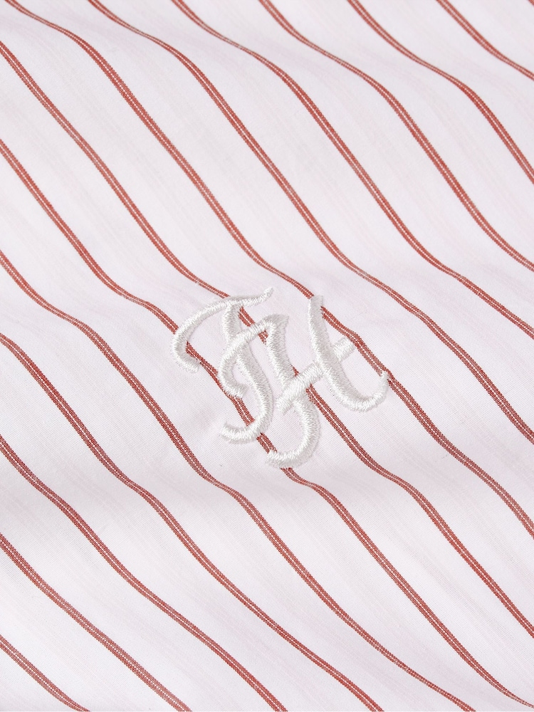 Tommy Hilfiger White Regular Fit Stripe Knee-Length Shirt Dress - Image 7 of 7