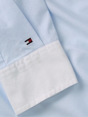 Tommy Hilfiger Blue Double Button 100% Cotton Waisted Shirt - Image 3 of 3