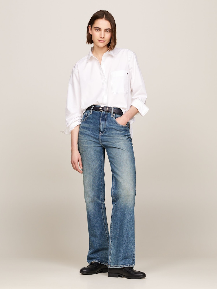 Tommy Hilfiger White Easy Fit Stitch Shirt - Image 1 of 5