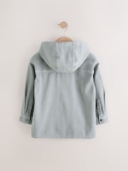 Denim Grey Overshirt 100% Cotton Denim Zip Through Hoodie (3-16yrs) - Image 3 of 6