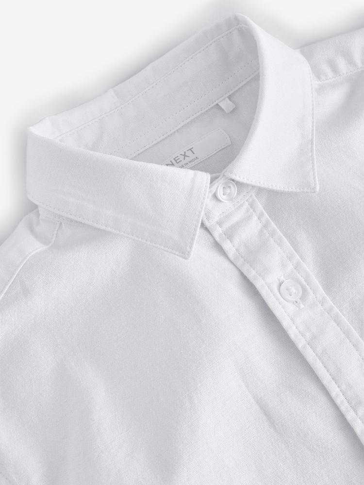 White Relaxed Fit Long Sleeve Oxford Shirt (3-16yrs) - Image 3 of 4