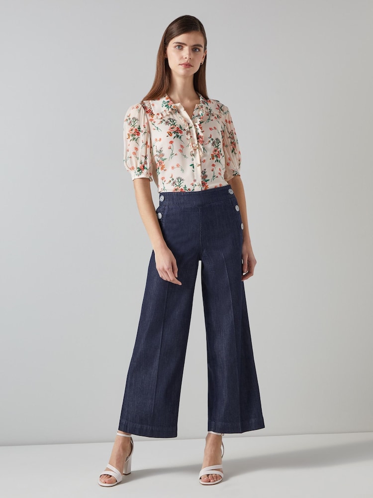 LK Bennett Nur Sailor Front Crop Trousers - Bild 1 von 3