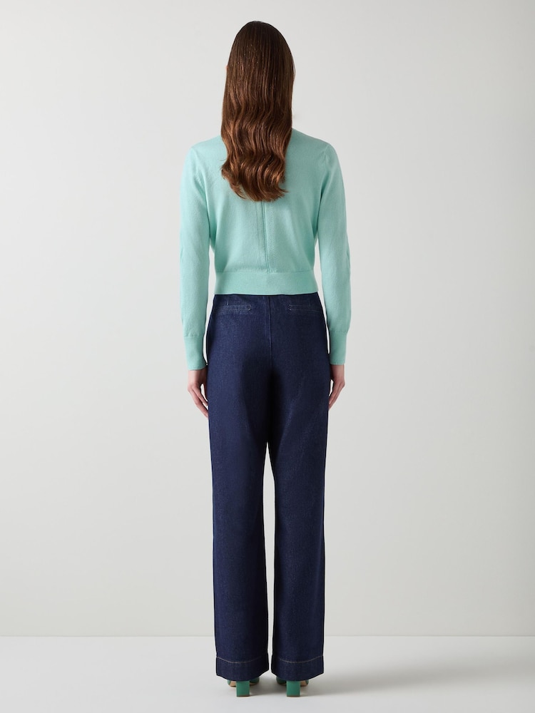 LK Bennett Green/Silver Coco Cardgian - Image 2 of 6