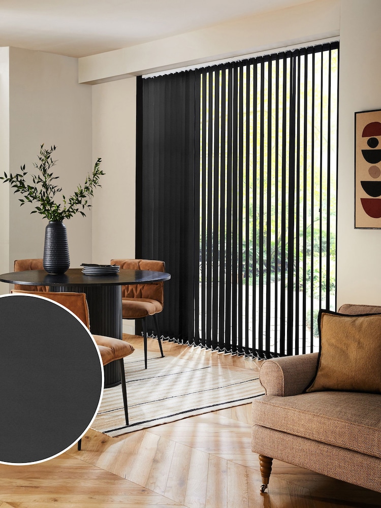 Grey Fiskar Made to Measure Vertical Blinds - Image 1 of 8