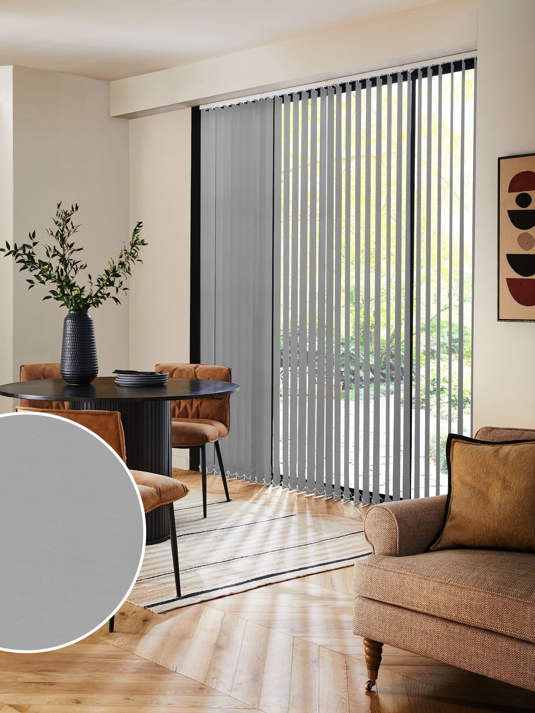 Grey Fiskar Made to Measure Vertical Blinds