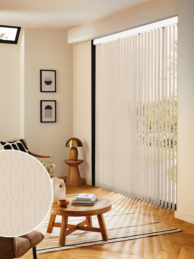 Cream Rak Made to Measure Vertical Blinds - Image 1 of 8