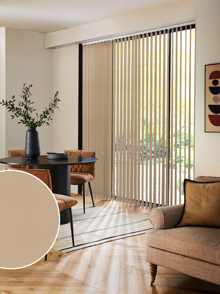 Cream Fiskar Made to Measure Vertical Blinds - Image 1 of 8
