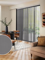 Grey Fiskar Made to Measure Vertical Blinds - Image 1 of 8