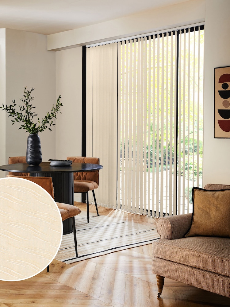 Cream Vodnar Made to Measure Vertical Blinds - Image 1 of 8