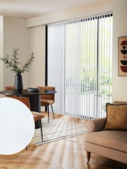 White Isin Made to Measure Vertical Blinds - Image 1 of 8