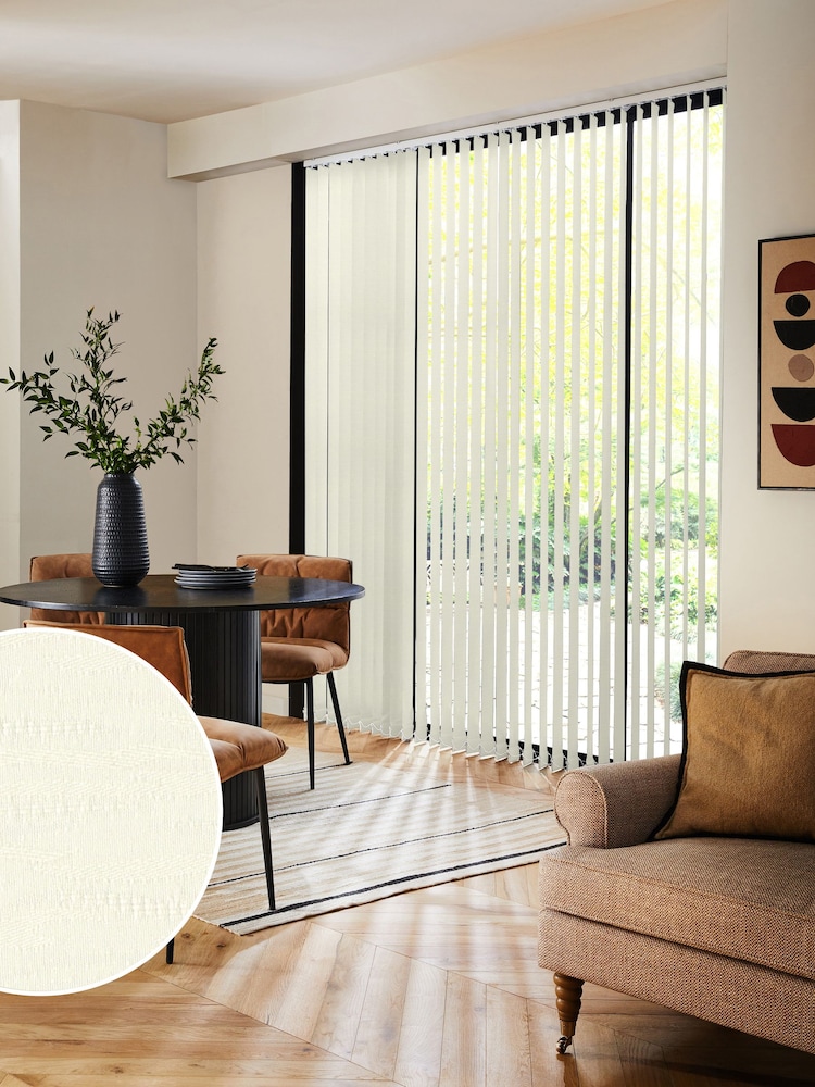 Cream Amori Made to Measure Vertical Blinds - Image 1 of 8