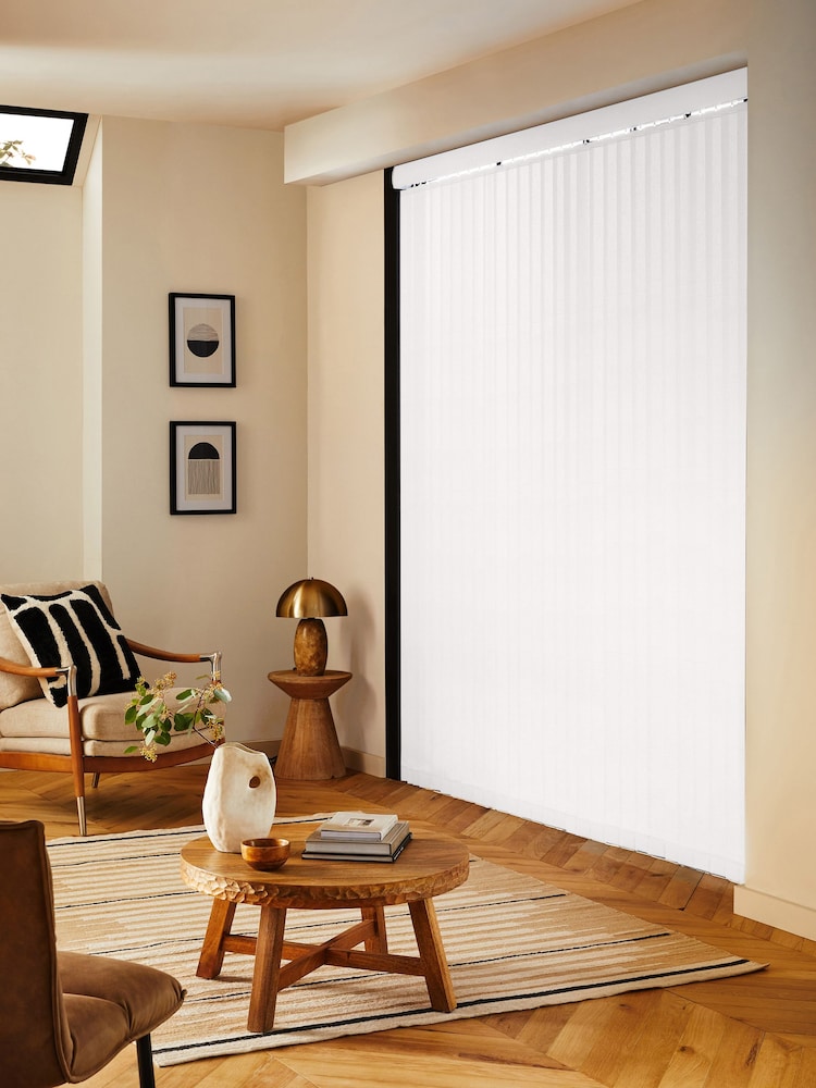 White Kassite Made to Measure Vertical Blinds - Image 2 of 8