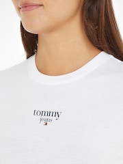 Tommy Jeans White Slim Fit Essential Logo T-Shirt - Image 3 of 6
