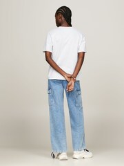 Tommy Jeans Silver 100% Cotton Relaxed Vintage T-Shirt - Image 2 of 4