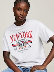 Tommy Jeans Silver 100% Cotton Relaxed Vintage T-Shirt - Image 3 of 4