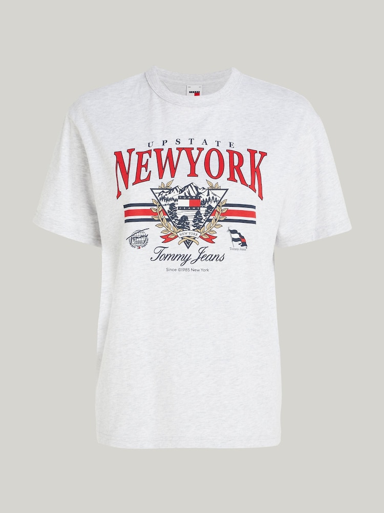 Tommy Jeans Silver 100% Cotton Relaxed Vintage T-Shirt - Image 4 of 4