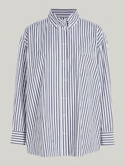 Tommy Jeans Blue Pinstripe Shirt - Image 4 of 4