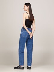 Tommy Jeans Black Cropped Essential Strap Top - Image 2 of 5