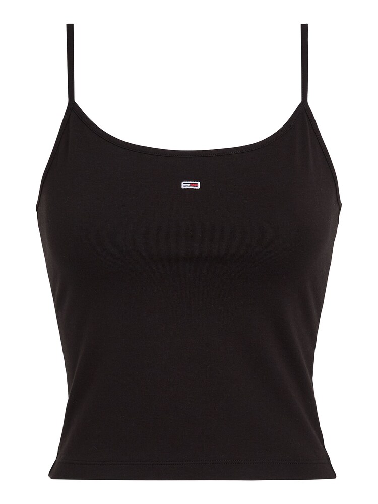 Tommy Jeans Black Cropped Essential Strap Top - Image 5 of 5