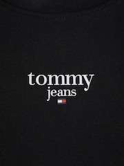 Tommy Jeans Black Slim Fit Essential Logo T-Shirt - Image 5 of 5
