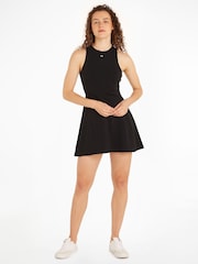 Tommy Jeans Black Fit N Flared Tank Dress - Image 1 of 6