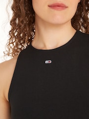Tommy Jeans Black Fit N Flared Tank Dress - Image 3 of 6