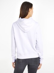 Tommy Jeans White Essential Logo Hoodie - Image 2 of 4