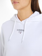Tommy Jeans White Essential Logo Hoodie - Image 3 of 4