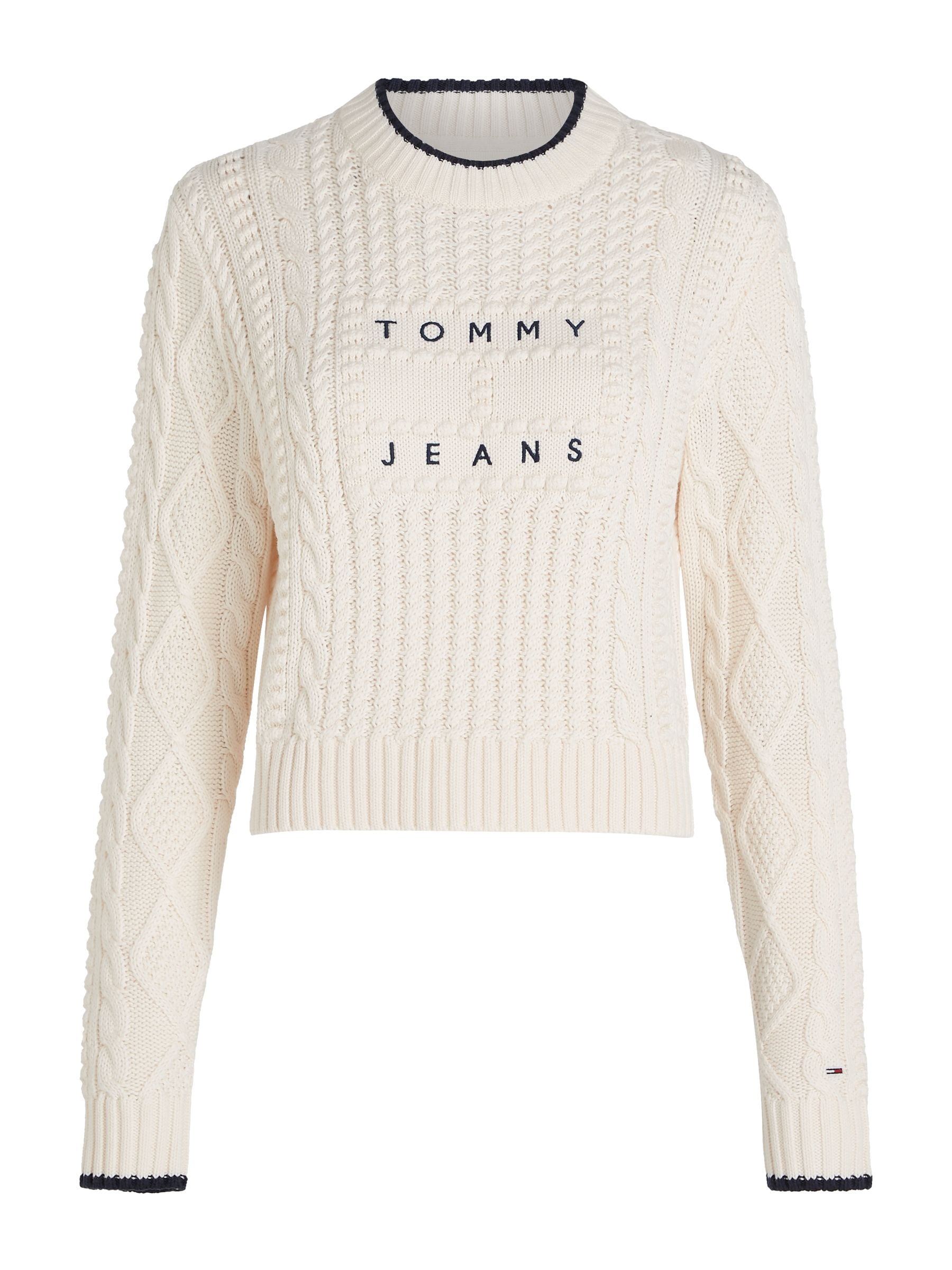 White tommy jeans sweater on sale