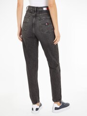 Tommy Jeans Black Mom Tapered Flag Jeans - Image 2 of 6