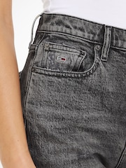 Tommy Jeans Black Mom Tapered Flag Jeans - Image 3 of 6