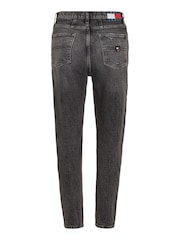 Tommy Jeans Black Mom Tapered Flag Jeans - Image 5 of 6