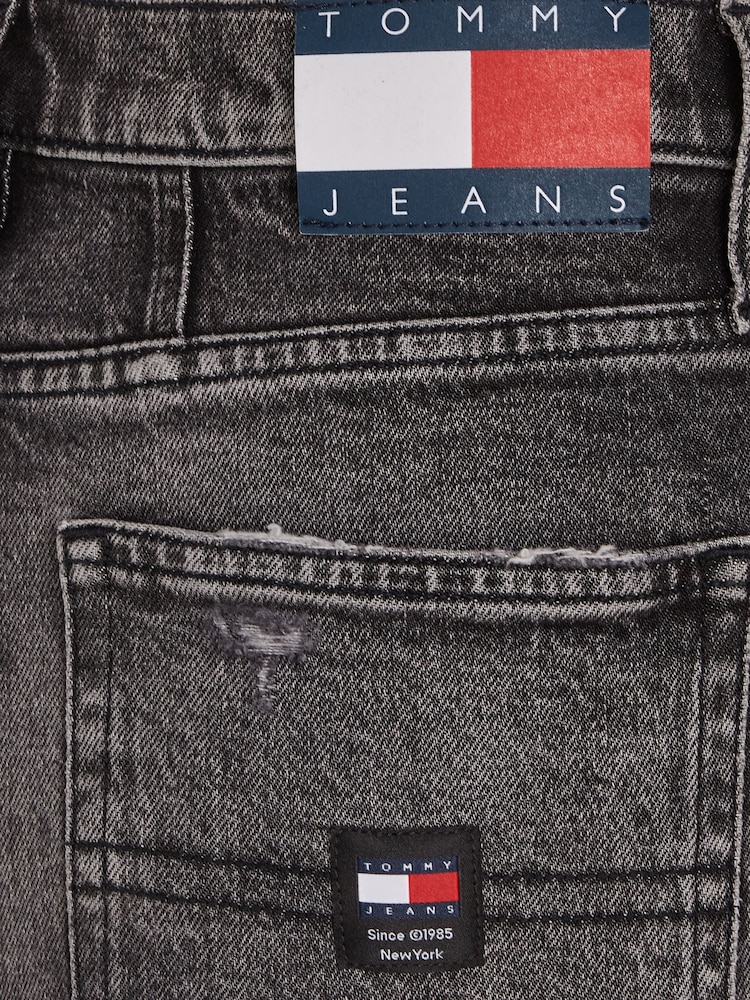 Tommy Jeans Black Mom Tapered Flag Jeans - Image 6 of 6