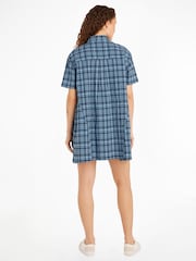 Tommy Jeans Red Tartan Checkered Shirt Dress - Image 2 of 6