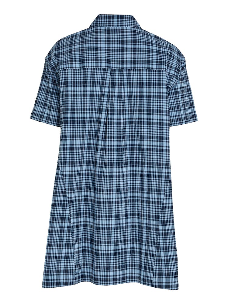 Tommy Jeans Red Tartan Checkered Shirt Dress - Image 5 of 6