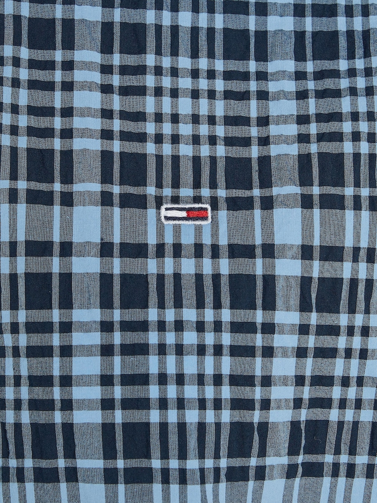 Tommy Jeans Red Tartan Checkered Shirt Dress - Image 6 of 6