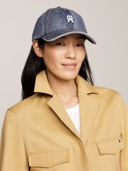 Tommy Hilfiger Blue Utility Denim 100% Cotton Cap - Image 1 of 5