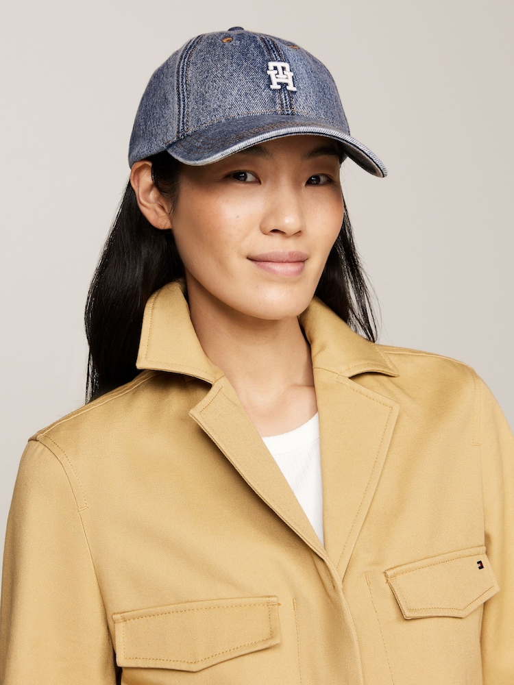 Tommy Hilfiger Blue Utility Denim 100% Cotton Cap - Image 1 of 5 Tommy Hilfiger Blue Utility Denim 100% Cotton Cap - Image 1 of 5