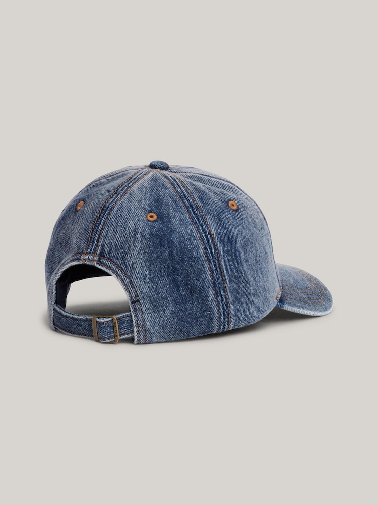 Tommy Hilfiger Blue Utility Denim 100% Cotton Cap - Image 5 of 5