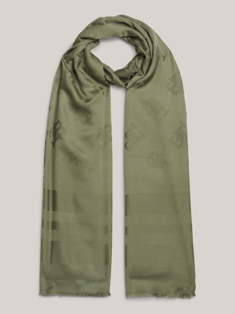 Tommy Hilfiger Green Utility Scarf - Image 1 of 5 Tommy Hilfiger Green Utility Scarf - Image 1 of 5