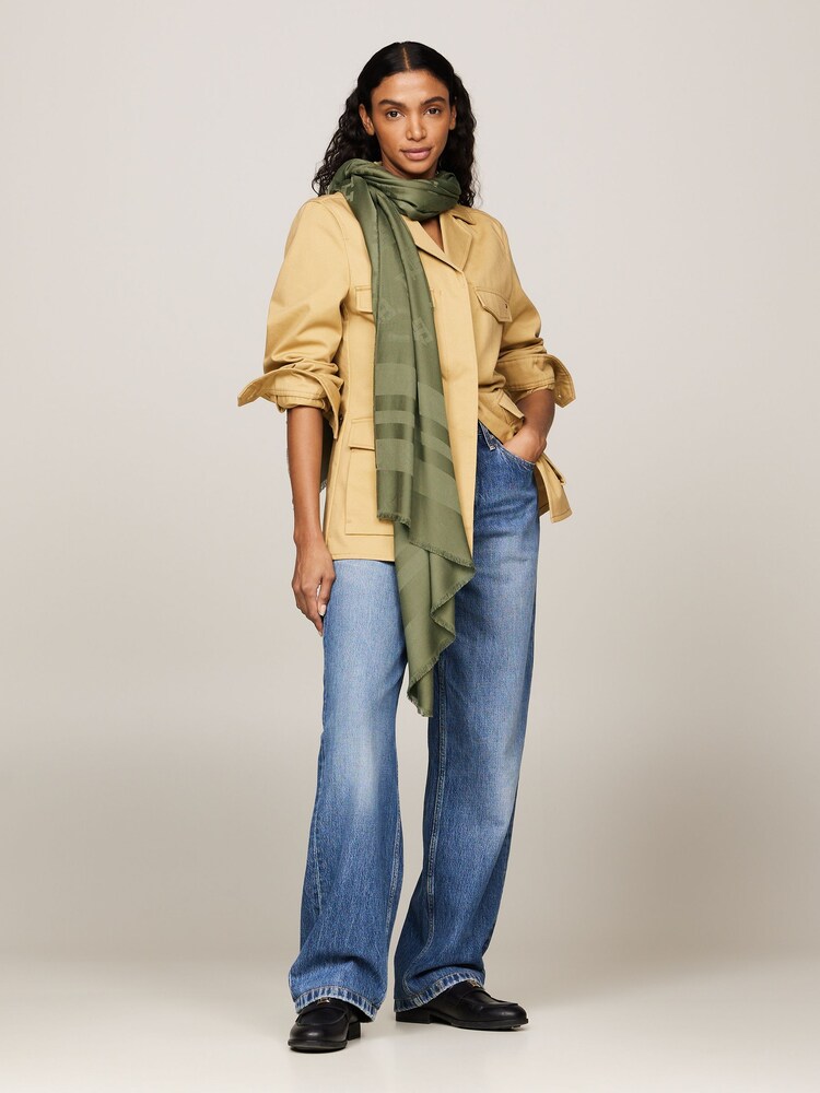 Tommy Hilfiger Green Utility Scarf - Image 5 of 5 Tommy Hilfiger Green Utility Scarf - Image 5 of 5