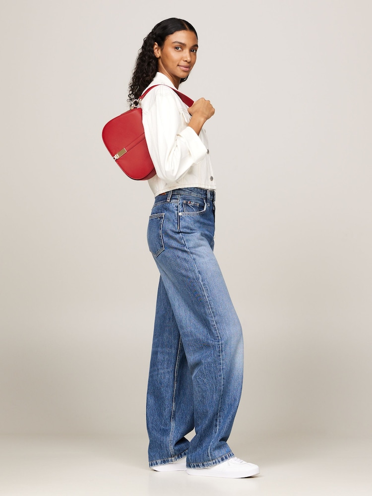 Tommy Hilfiger Red Heritage Saddle Bag - Image 5 of 5