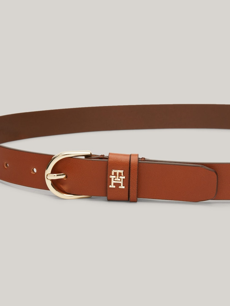 Tommy Hilfiger Brown Essential Effortless Belt - Image 2 of 3