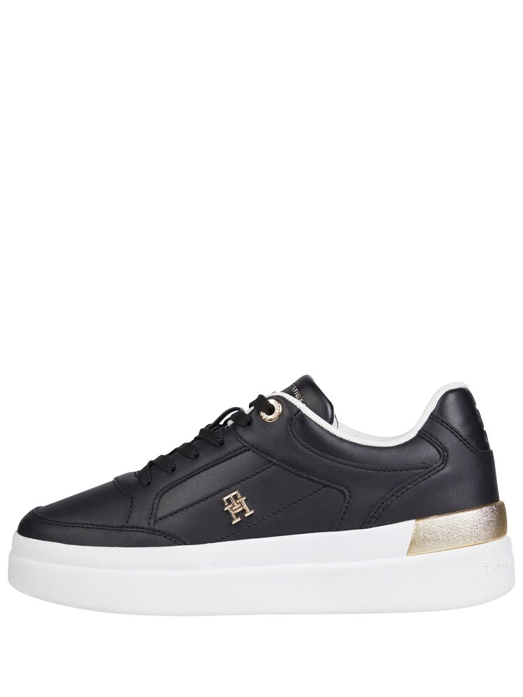 Tommy Hilfiger Black Lux Hardware Court Trainers - Image 2 of 5 Tommy Hilfiger Black Lux Hardware Court Trainers - Image 2 of 5